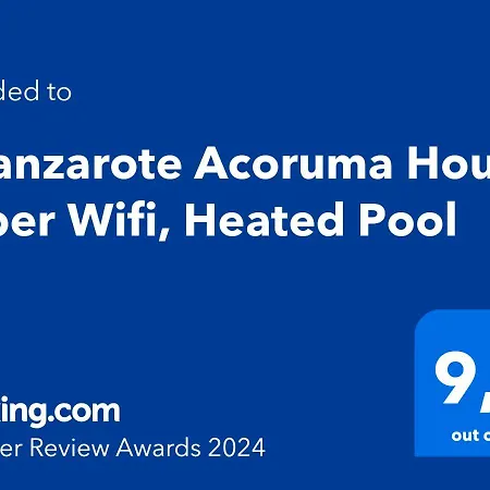 Eslanzarote Acoruma House, Super Wifi, Heated Pool Гуйме